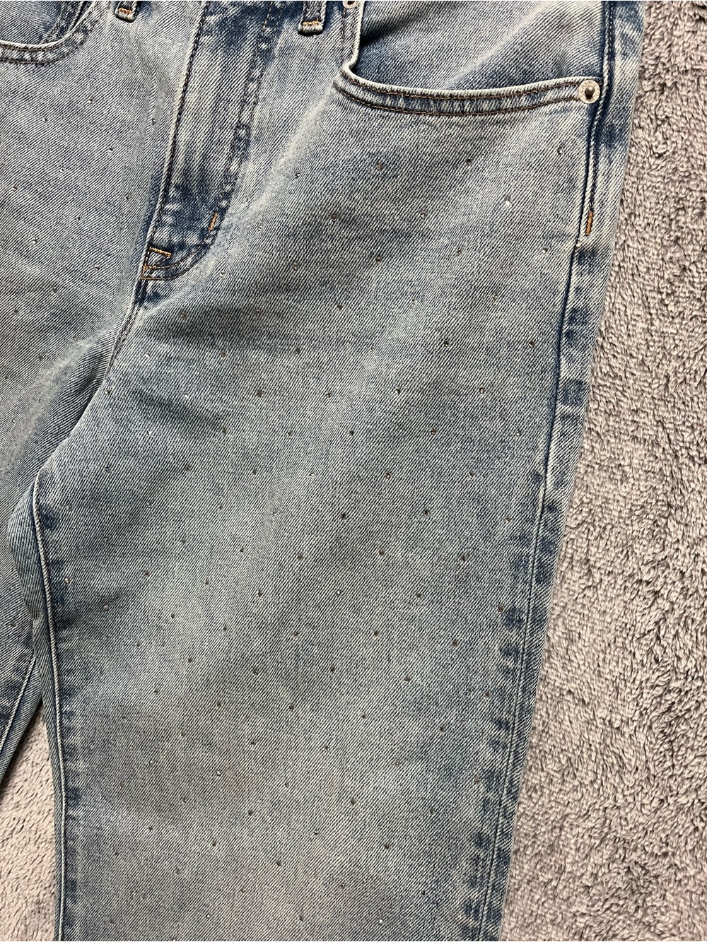 J. Crew women’s size 27 rhinestone full length slim wide leg jeans - Picture 2 of 8